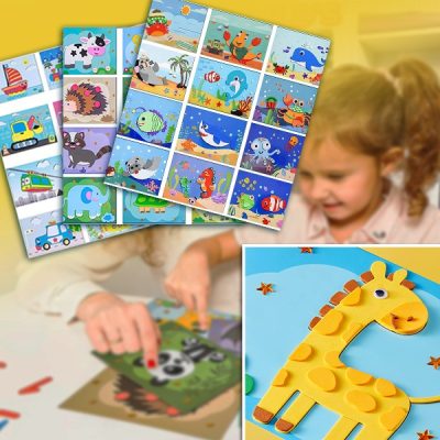 Αυτοκόλλητα 3D αφρού EVA (12 φύλλα – επαναχρησιμοποιούμενα) | STICKYFUN